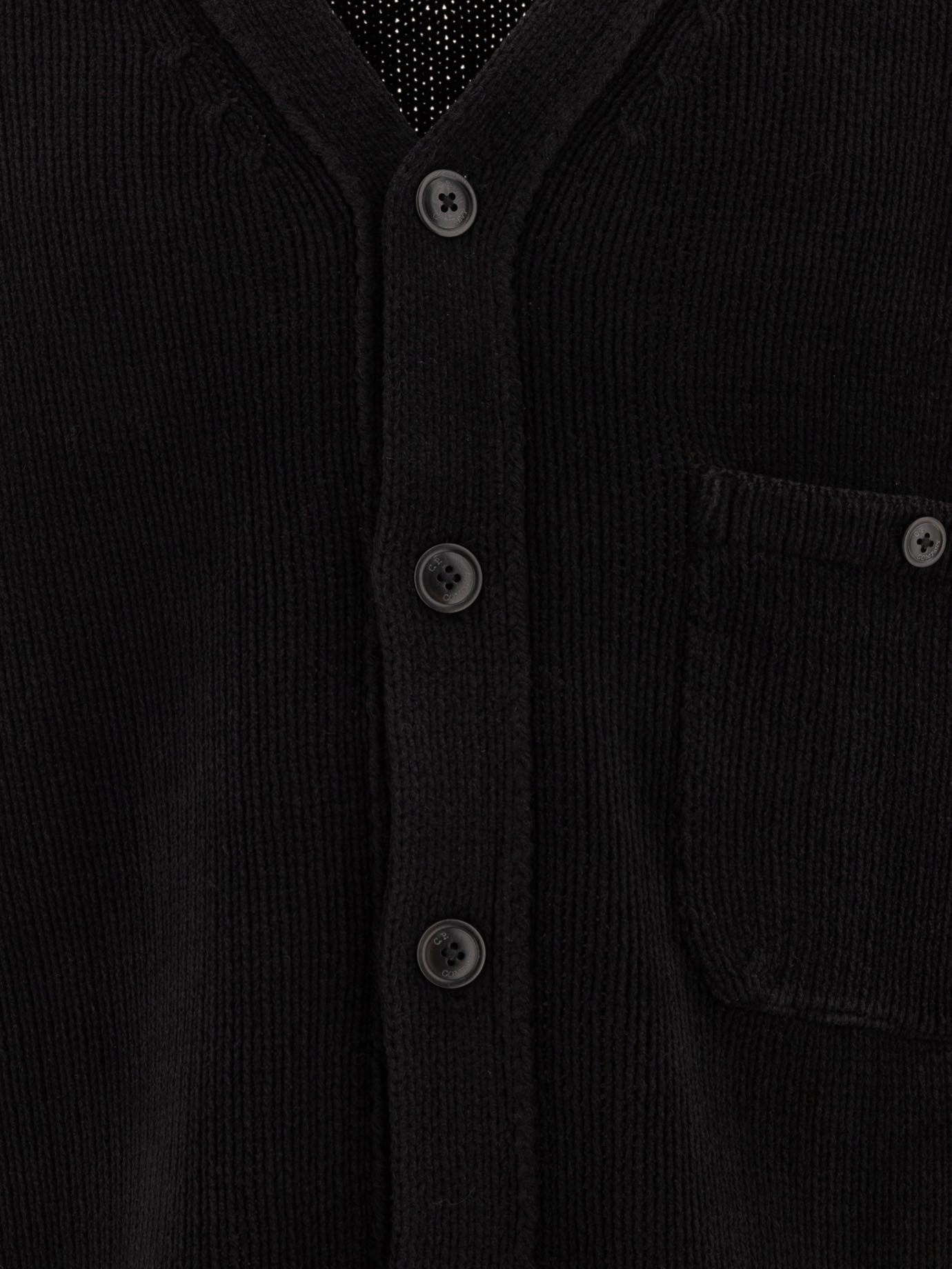 C.P. COMPANY Black   Chenille cardigan